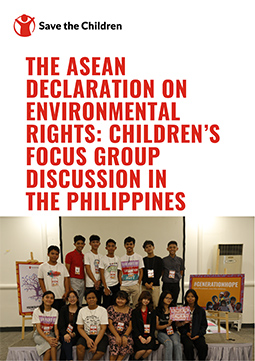 The ASEAN Declaration On Environmental Rights: Children’s Focus Group Discussion In The Philippines